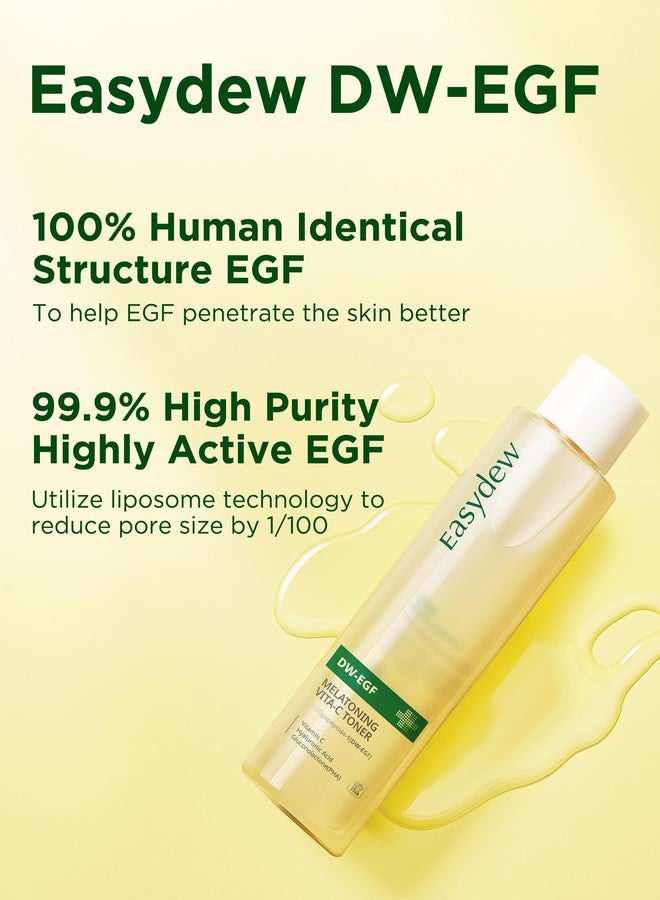 EASYDEW DW-EGF Peptide M Vita-C Toner – Revitalizing Exfoliating Hydrating Toner for Sensitive Skin with Glutathione, Vitamin C, Niacinamide and PHA - Skin Softening & Clearing Booster, 5.07 fl.oz. - Image 5